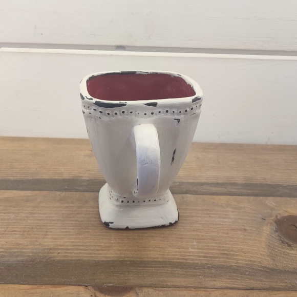 Upcycled Hand Painted Ceramic Pedestal Style Mug Vase - Picture 6 of 8